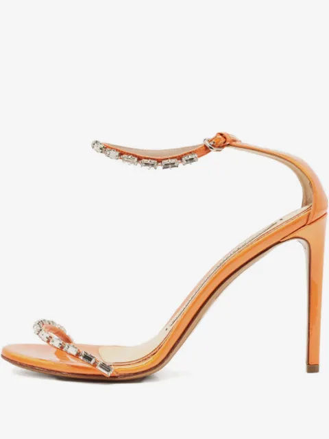 Alexandre Vauthier 100mm crystal-embellishment leather sandals