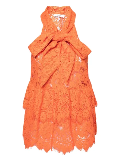 GANNI lace Tiered Top