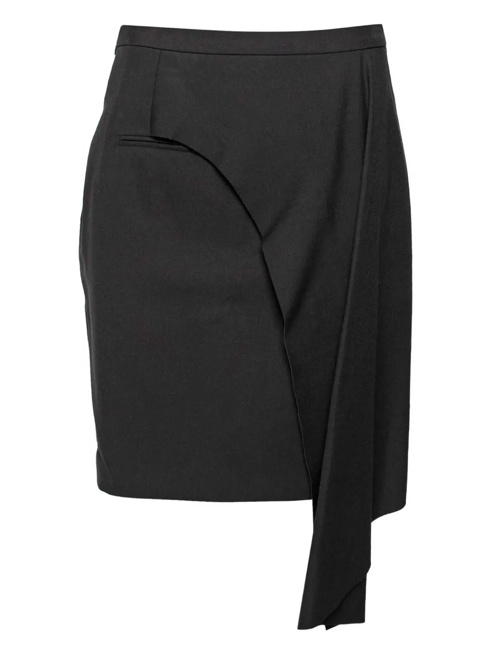 Balenciaga Pre-Owned Gonna a matita con drappeggio - Nero