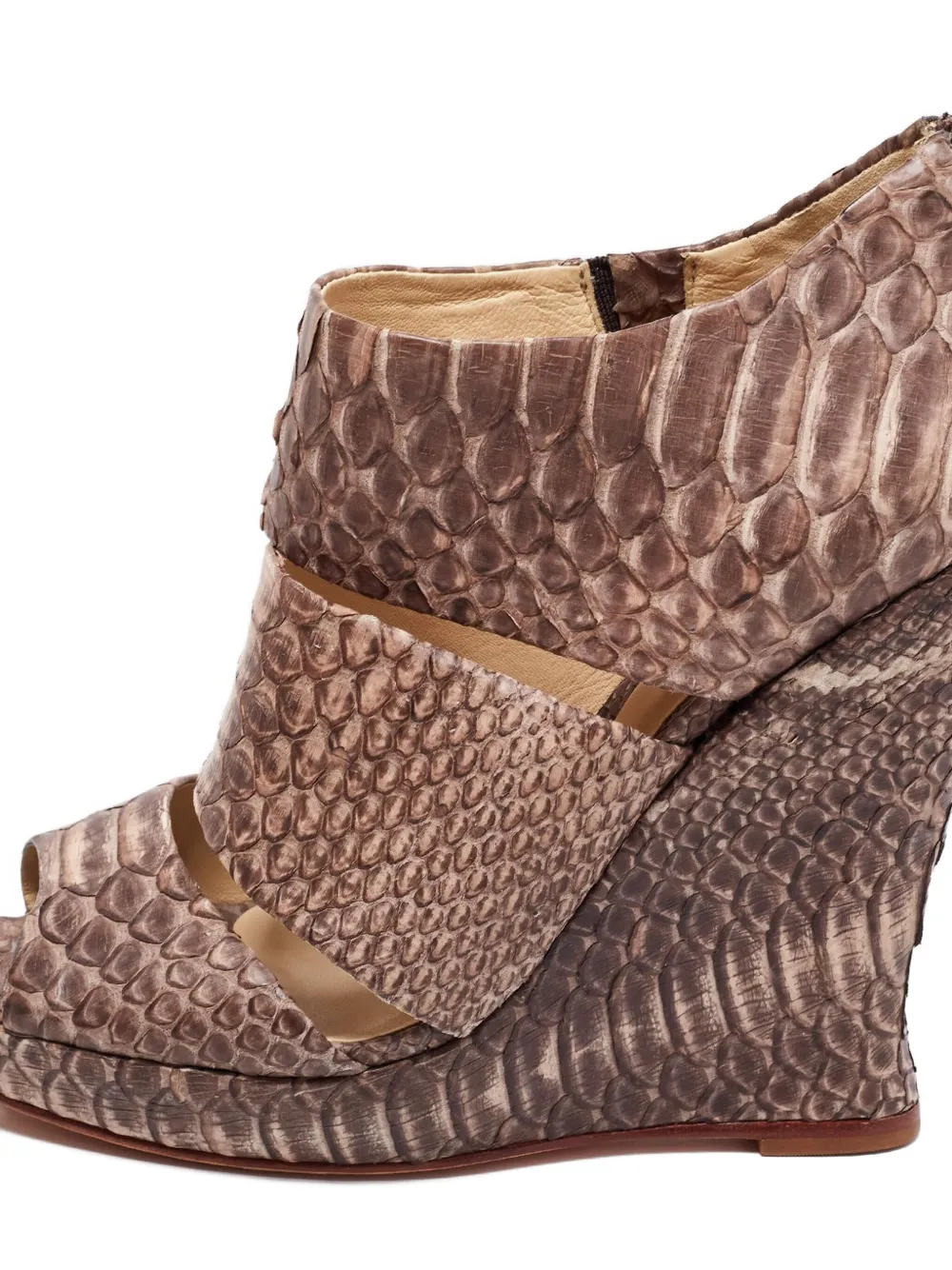 Alexandre Birman python leather wedge sandals | Image 2