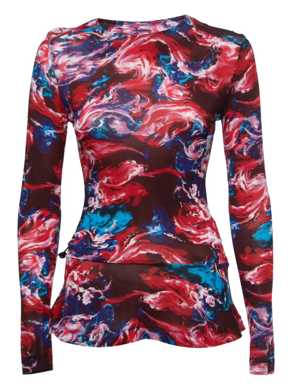 Pre-owned Kenzo Swirl-print Top In Red