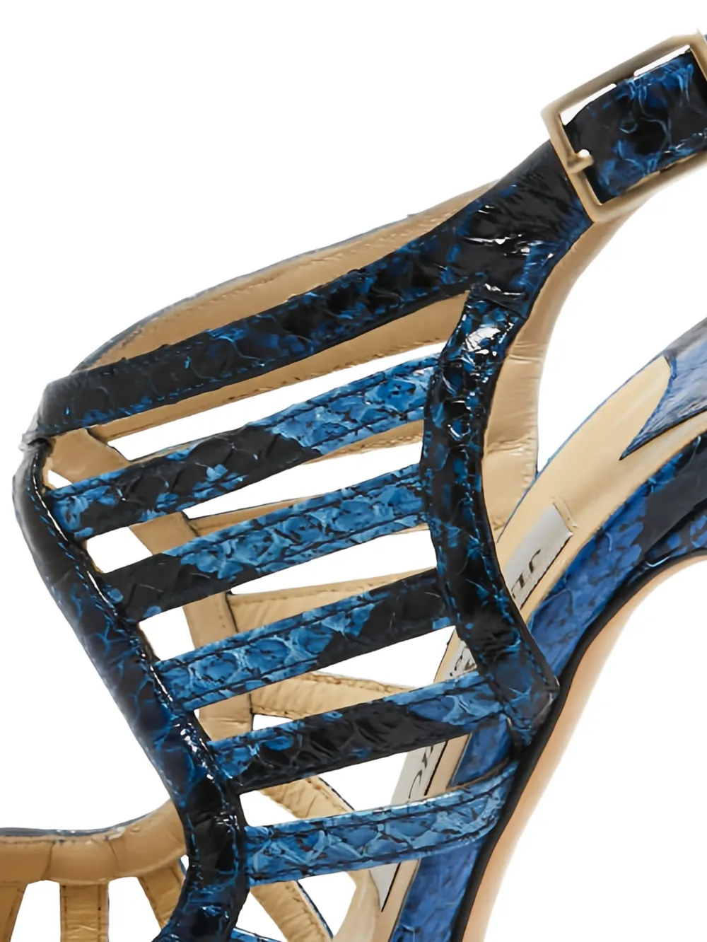 Jimmy Choo Pre-Owned 120mm Kenan python-leather caged sandals | Image 2