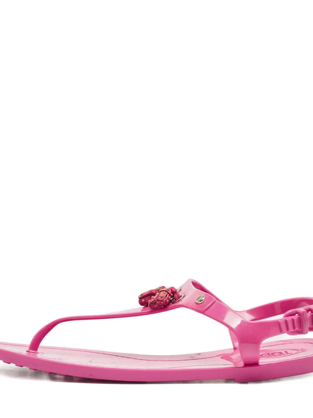 Tod's Vintage Rubberen verfraaide sandalen - Roze