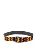 Missoni Pre-Owned zigzag-pattern buckled belt - Yellow