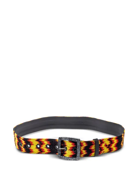 Missoni Pre-Owned zigzag-pattern buckled belt