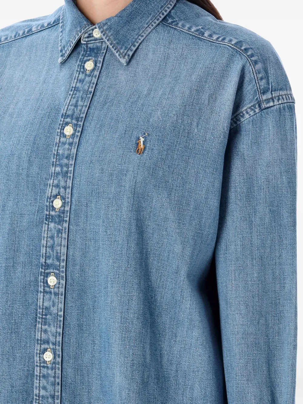 Polo Ralph Lauren Denim blouse Blauw