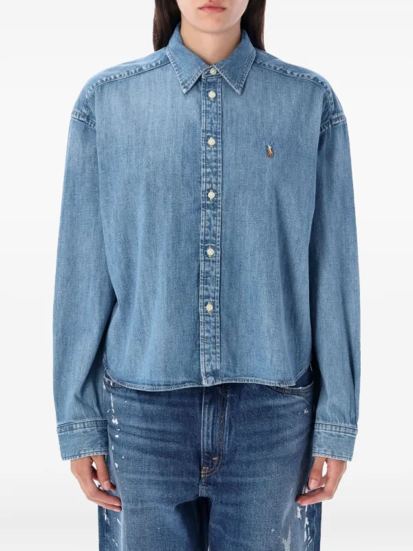 Polo Ralph Lauren Denim Cotton Shirt Blue FARFETCH PT