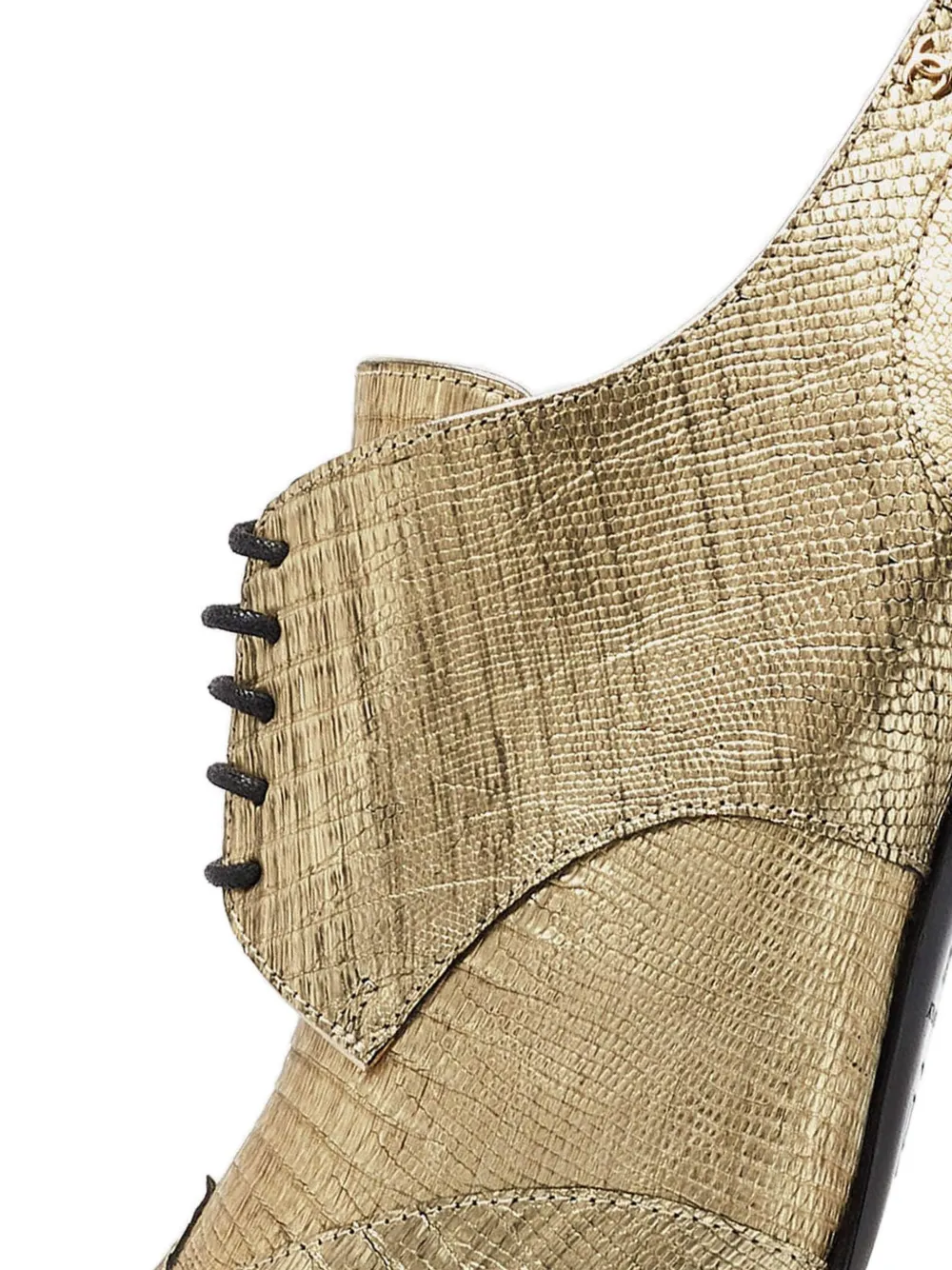 CHANEL Pre-Owned 100 mm laarzen met hagedissen-effect - Goud