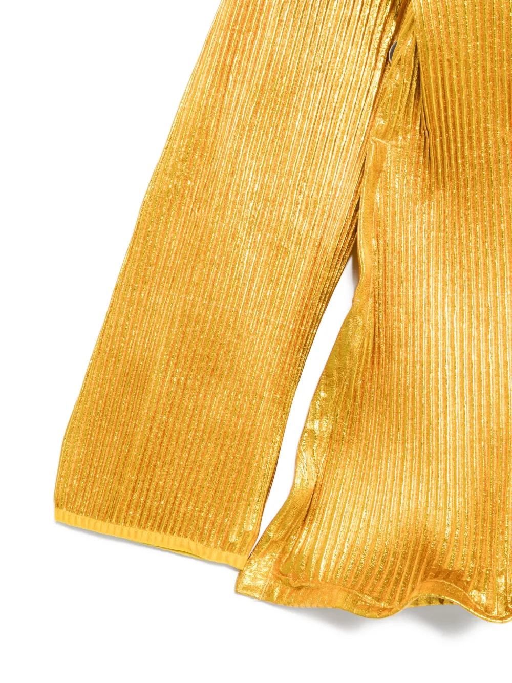  Melitta Baumeister Metallic Plissé Top - Yellow 