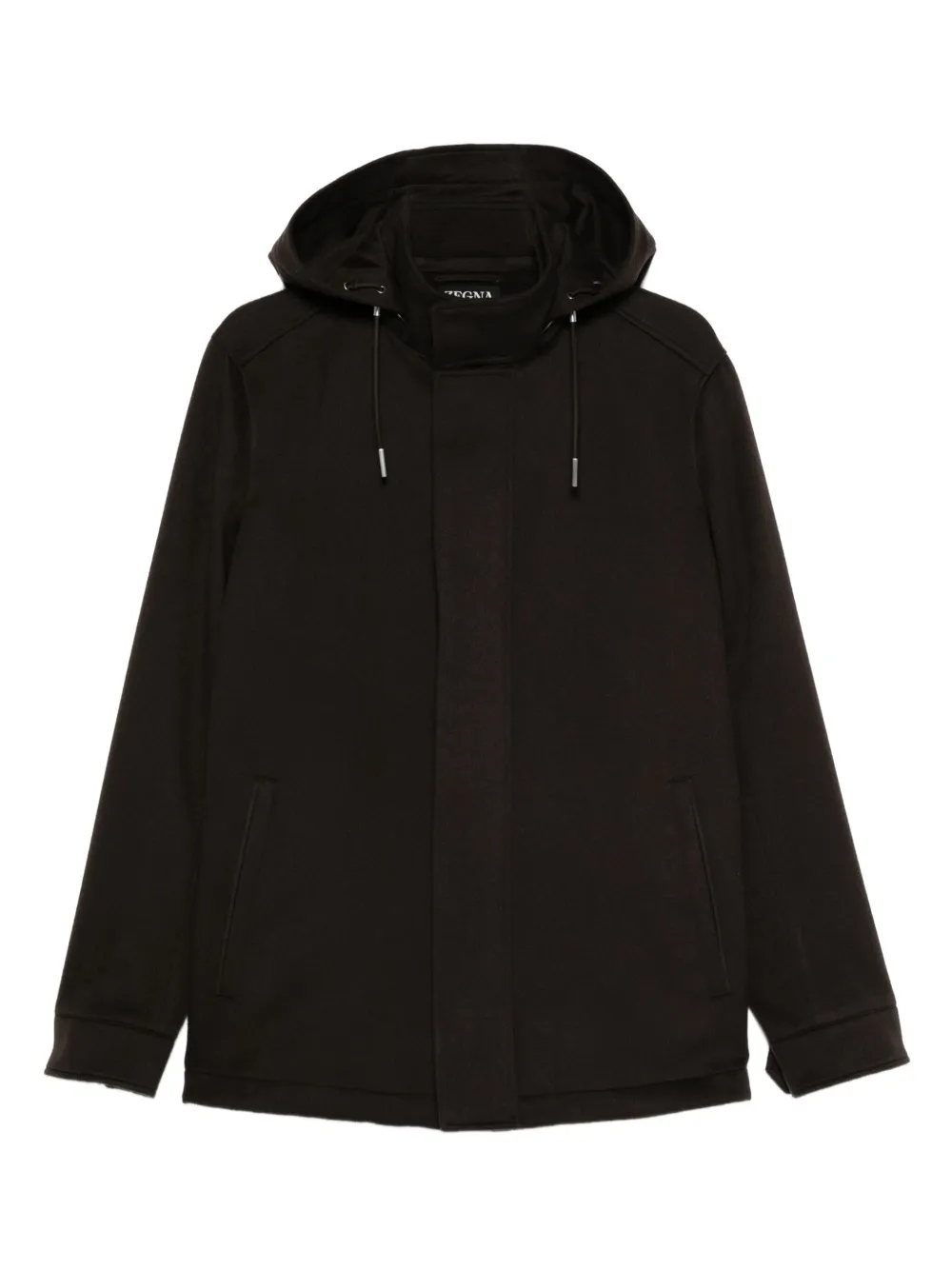 Zegna abrigo con capucha y cordones | marrón | Image 1