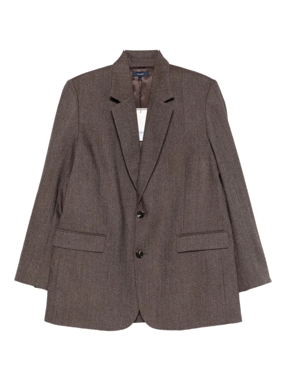 Soeur Dune Button Jacket In Brown