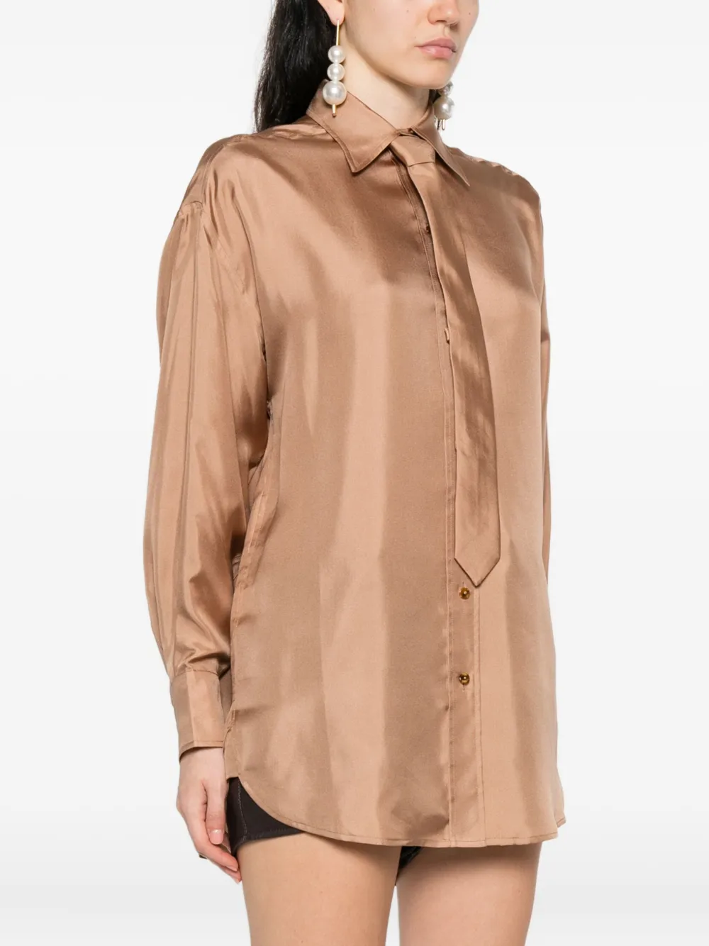 ZIMMERMANN Zijden blouse Bruin