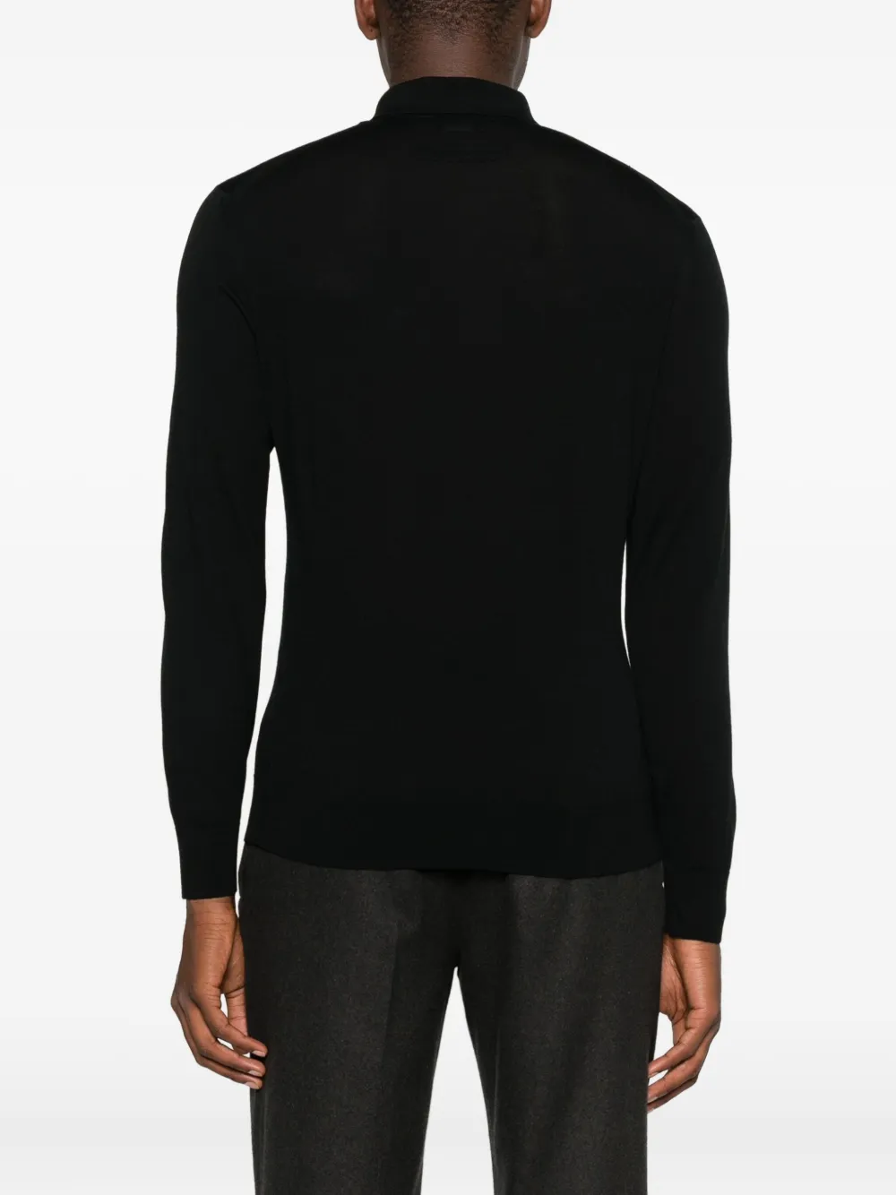 Zegna Poloshirt met lange mouwen Zwart