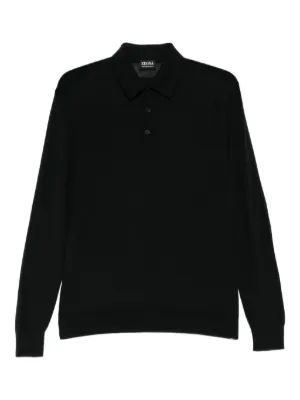 Brunello Cucinelli ロングスリーブ ポロシャツ | ブラック | FARFETCH JP