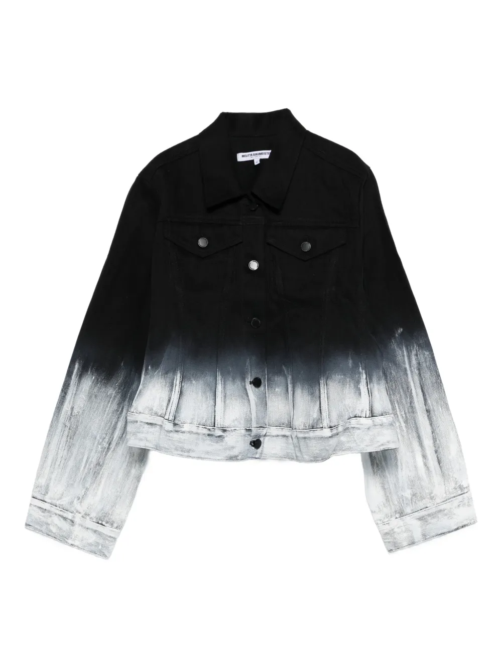 Melitta Baumeister button dip-dye jacket - Nero