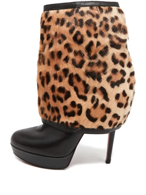Christian Louboutin Pre-Owned 140mm leopard-print leather boots