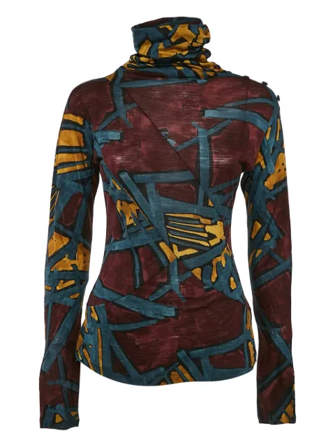 Kenzo Pre-Owned abstract-print turtleneck top