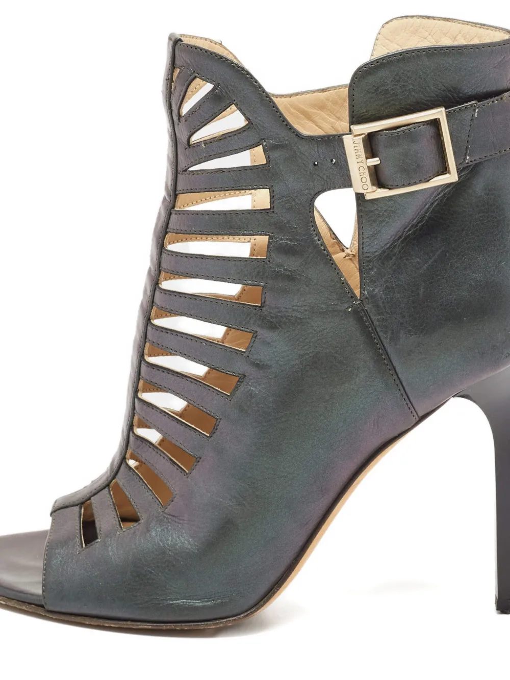 Jimmy Choo Pre-Owned Laarzen met gesp en uitgesneden details - Zwart