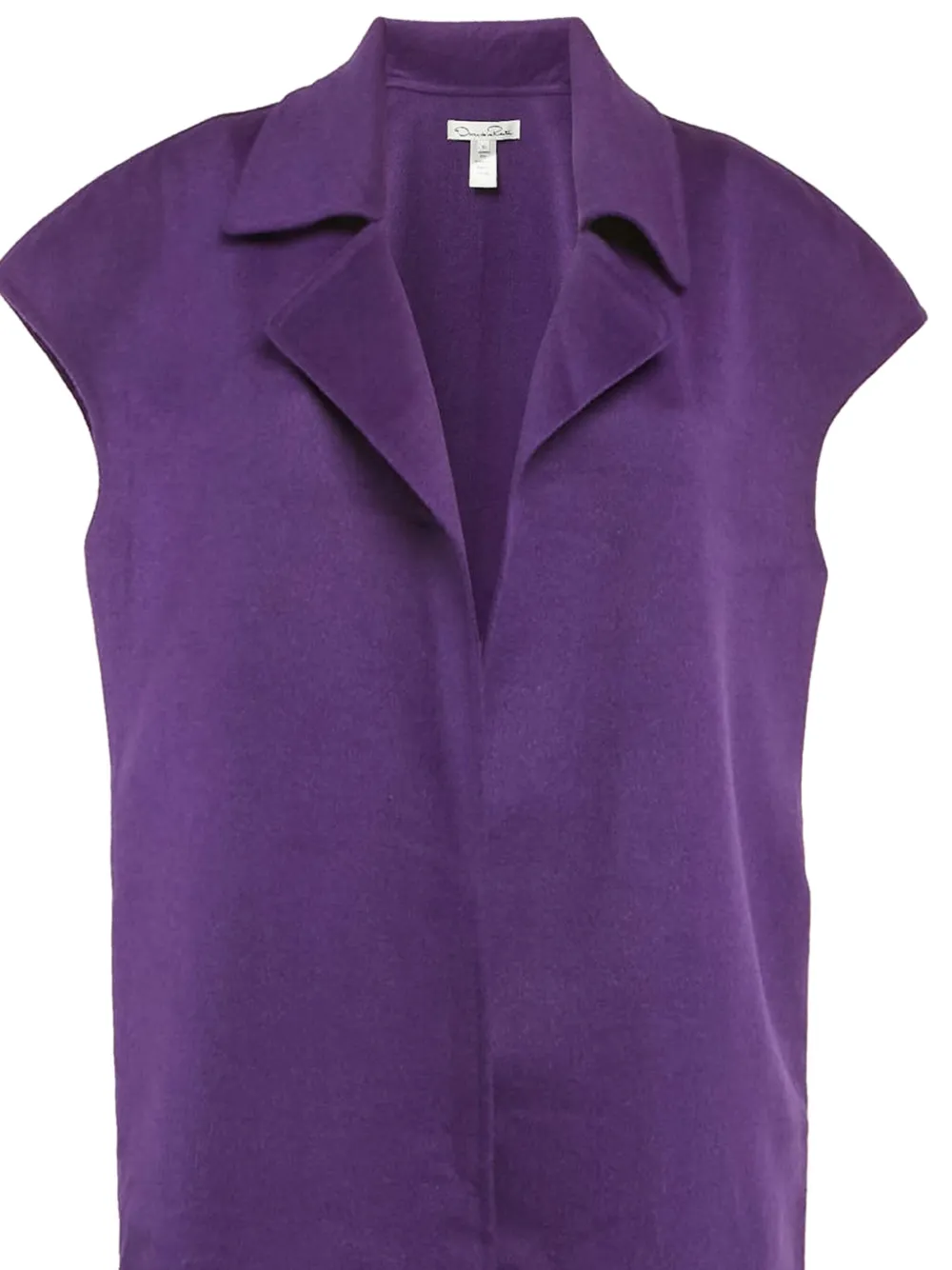 Oscar de la Renta Pre-Owned Mouwloze jas met open voorkant - Paars