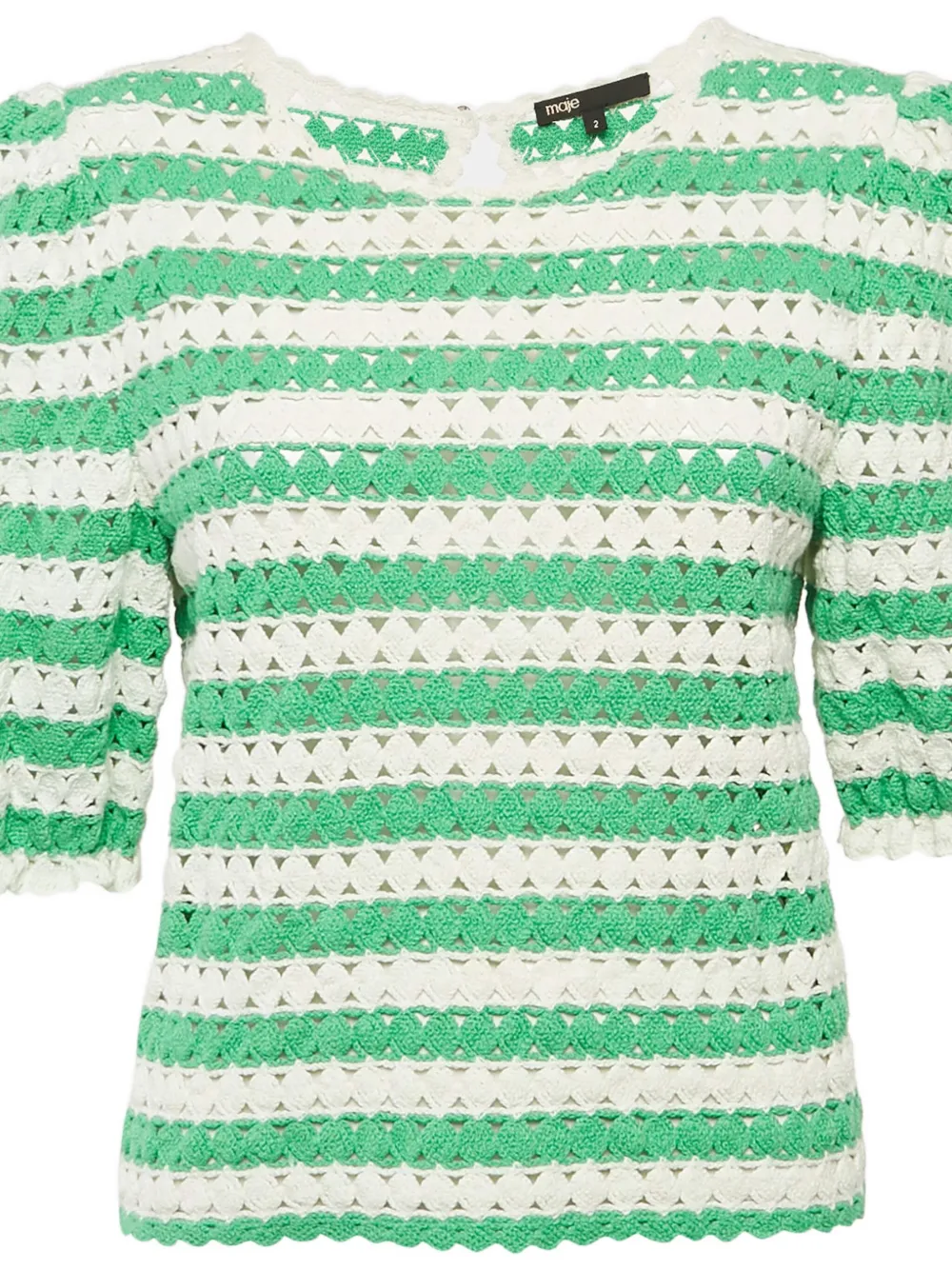 Maje crochet striped sweater | Image 2