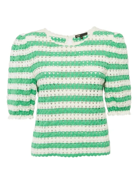 Maje crochet striped sweater
