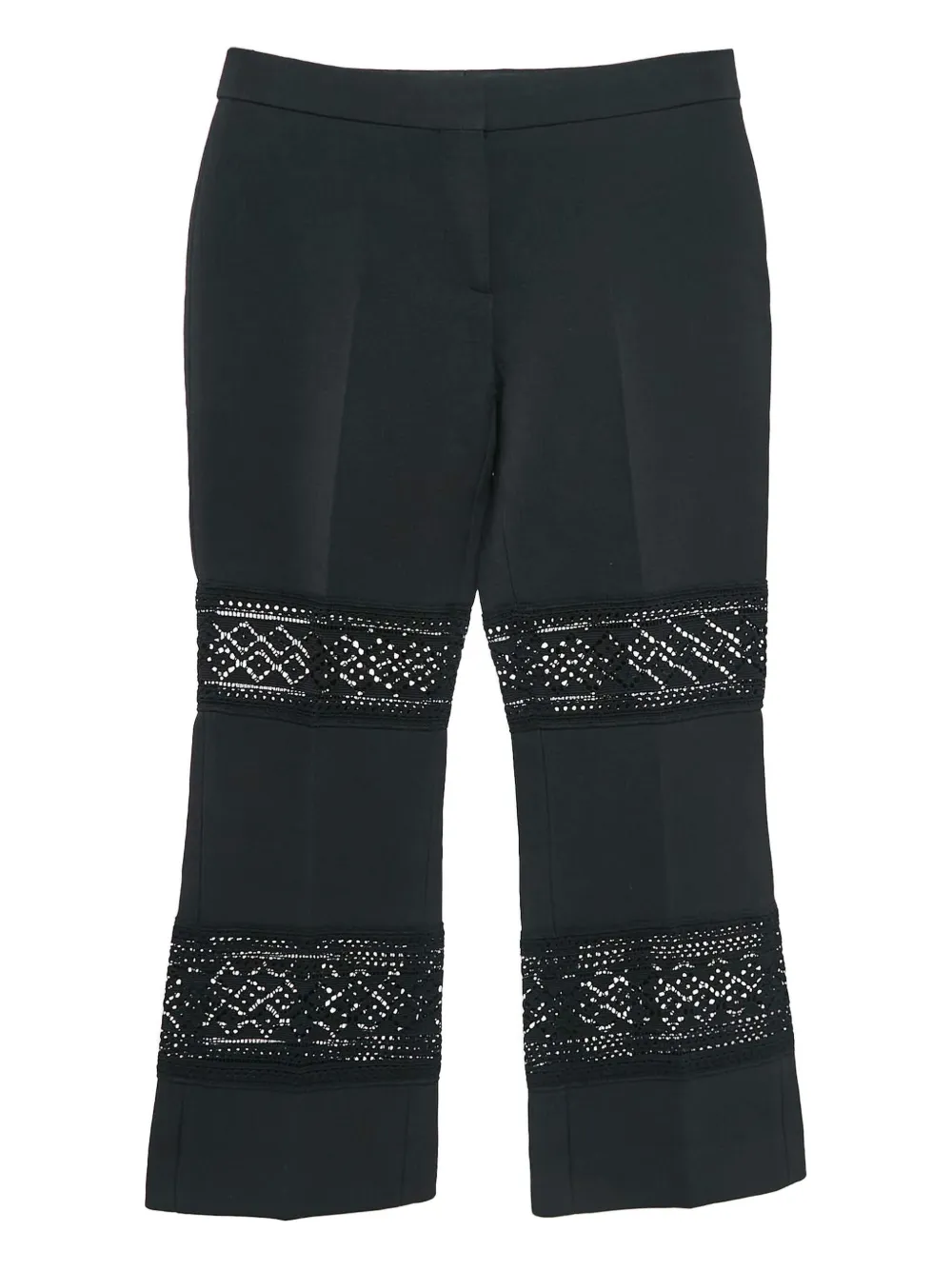 Pre-owned Alexander Mcqueen Lace-detail Trousers In Black