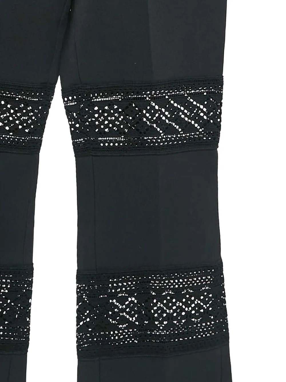 Pre-owned Alexander Mcqueen Lace-detail Trousers In Black