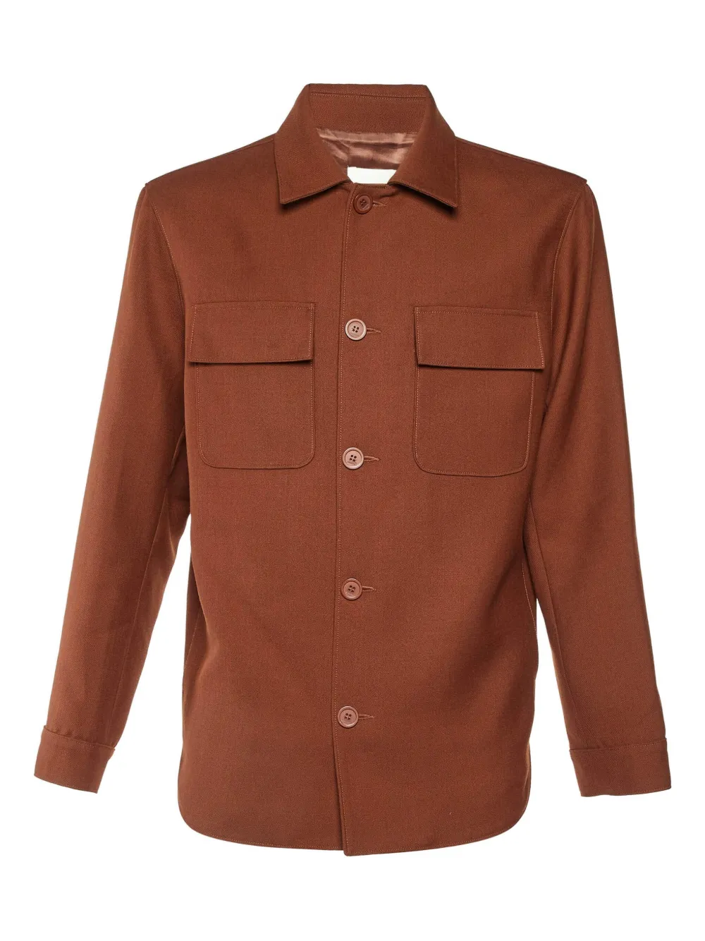 SANDRO button flap-pocket jacket | Brown | Image 1