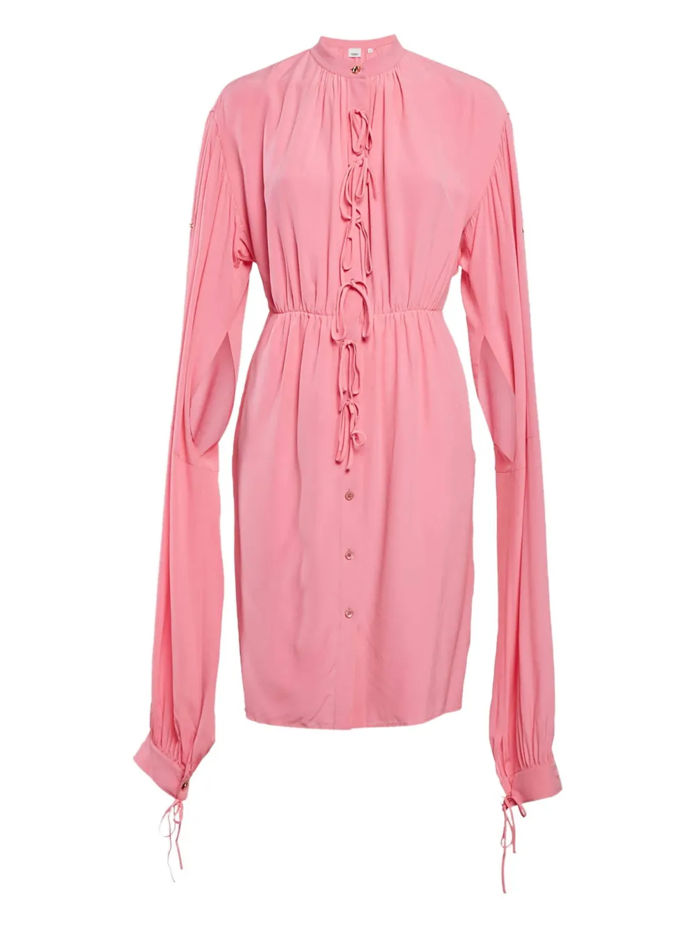 Burberry Pre-Owned silk tie-detail mini dress | Pink | Image 1