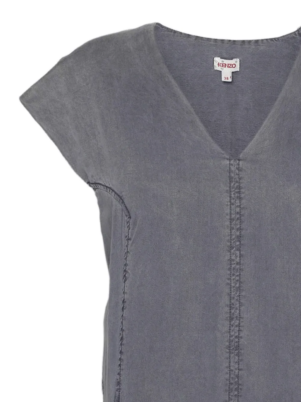 Kenzo Pre-Owned Jurk met V-hals en naaddetail - Grijs