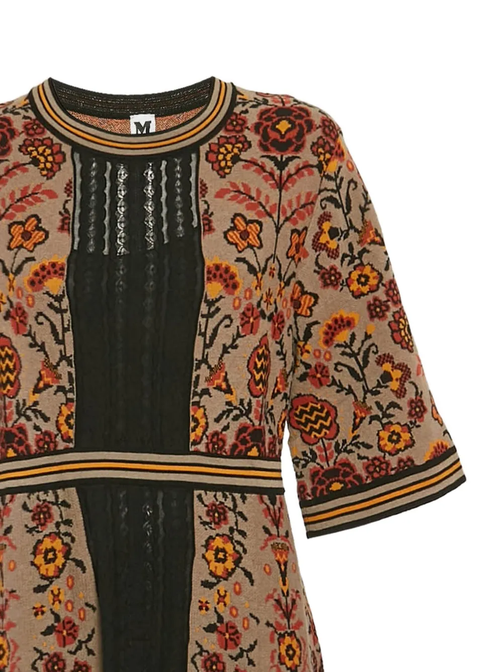 Missoni Pre-Owned 2024 jurk met bloemen-jacquard - Bruin