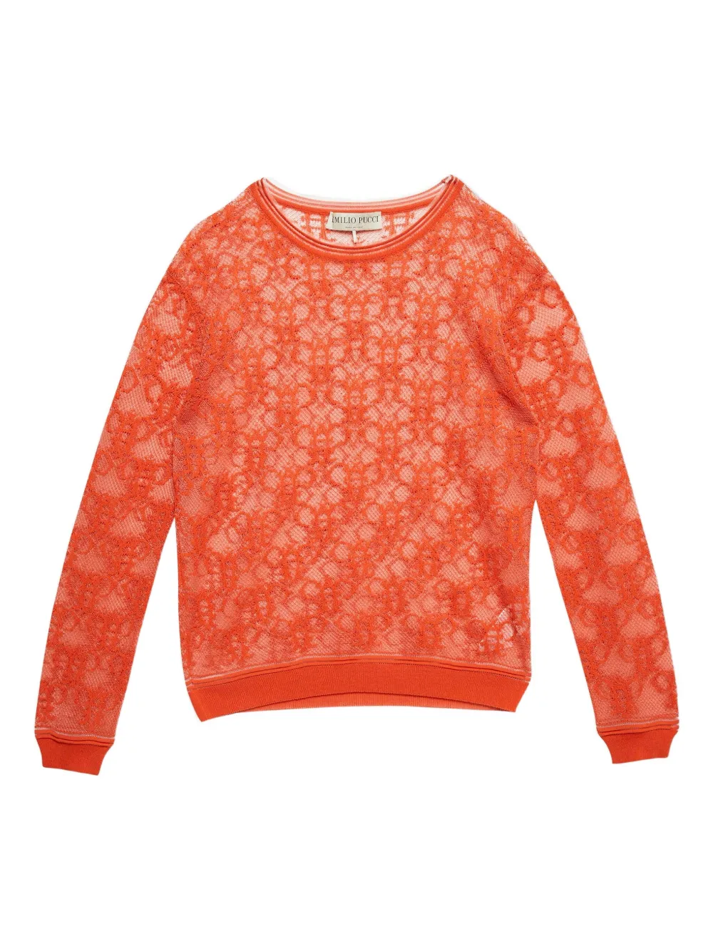 PUCCI Pre-Owned lace-pattern top | Orange | Image 1