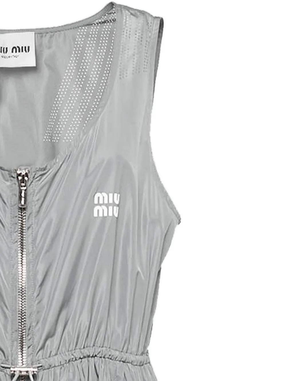 Miu Miu Pre-Owned Mouwloze jurk met rits - Grijs