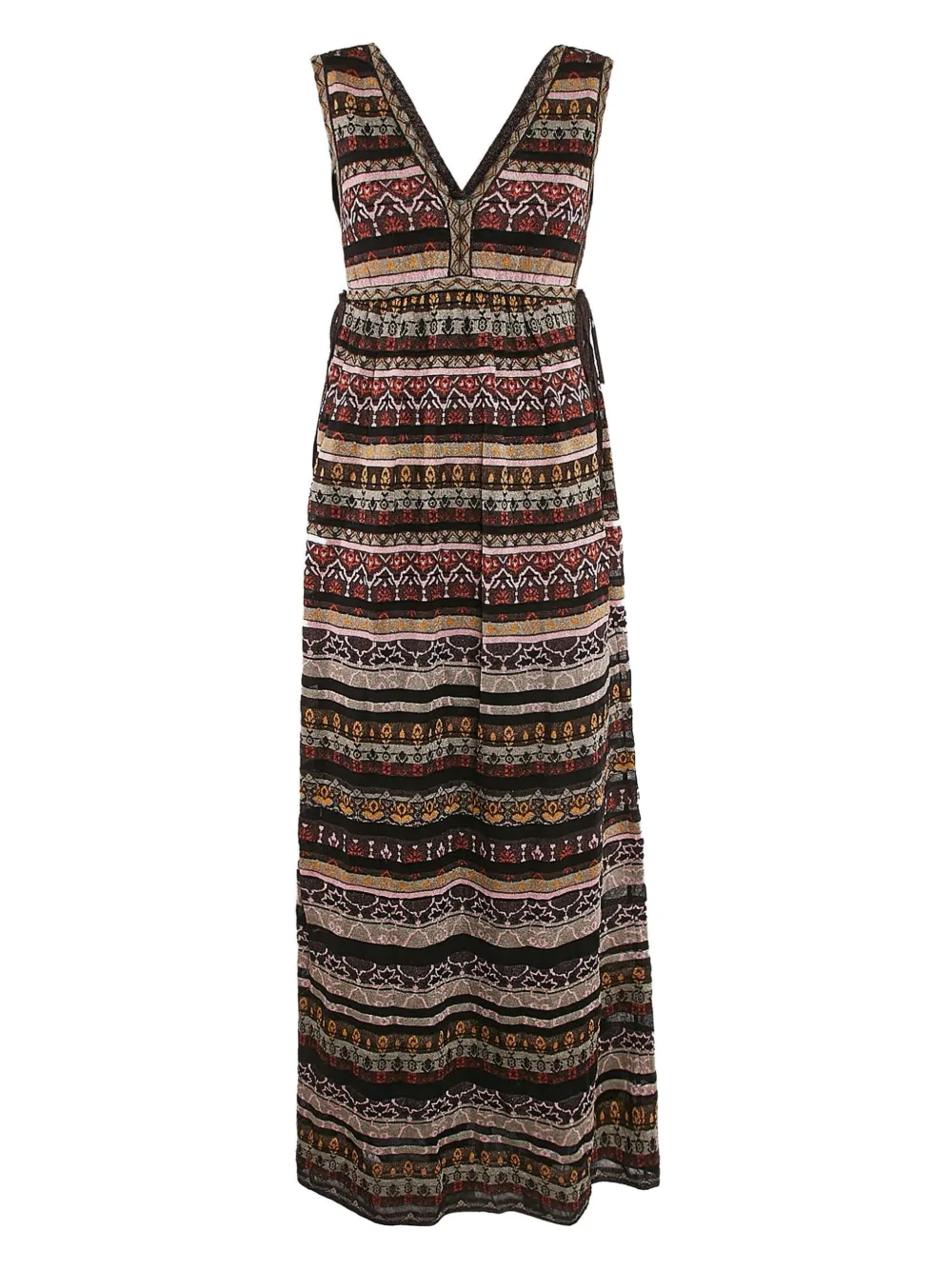 Missoni Pre-Owned 2024 stripe knit maxi dress | Black | Image 1