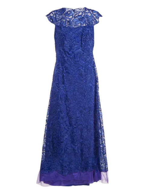 Tadashi Shoji floral-lace maxi dress