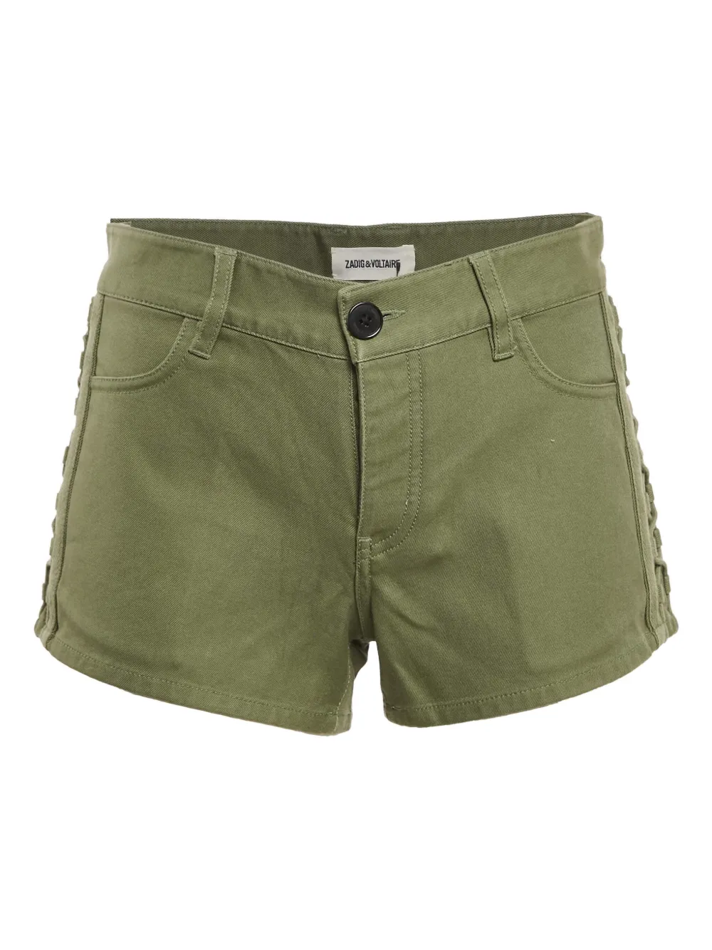 Pre-owned Zadig & Voltaire Belt-loops Short In Green