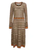 Missoni Pre-Owned striped-pattern knit midi dress - Multicolour