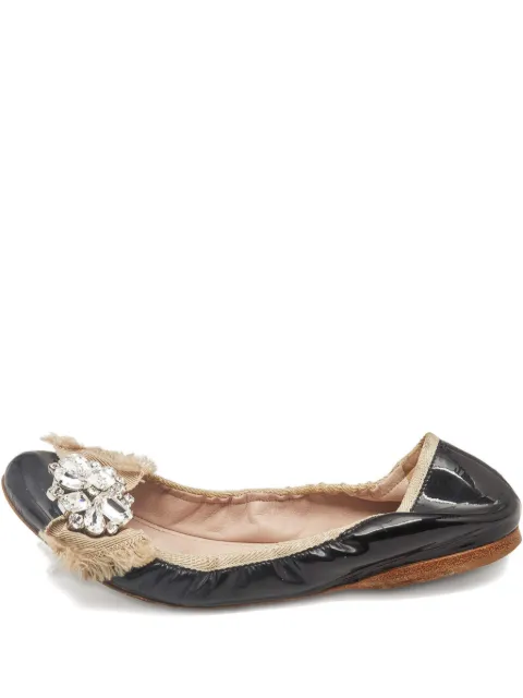 Miu Miu Pre-Owned patent leather ballet flats