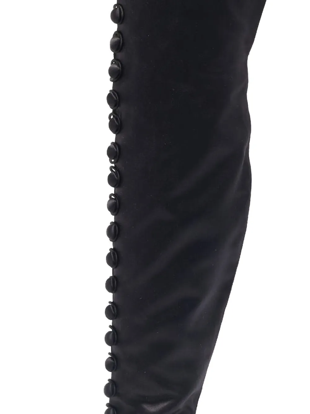 Gianvito Rossi 105 mm laarzen met open neus en knopen - Zwart