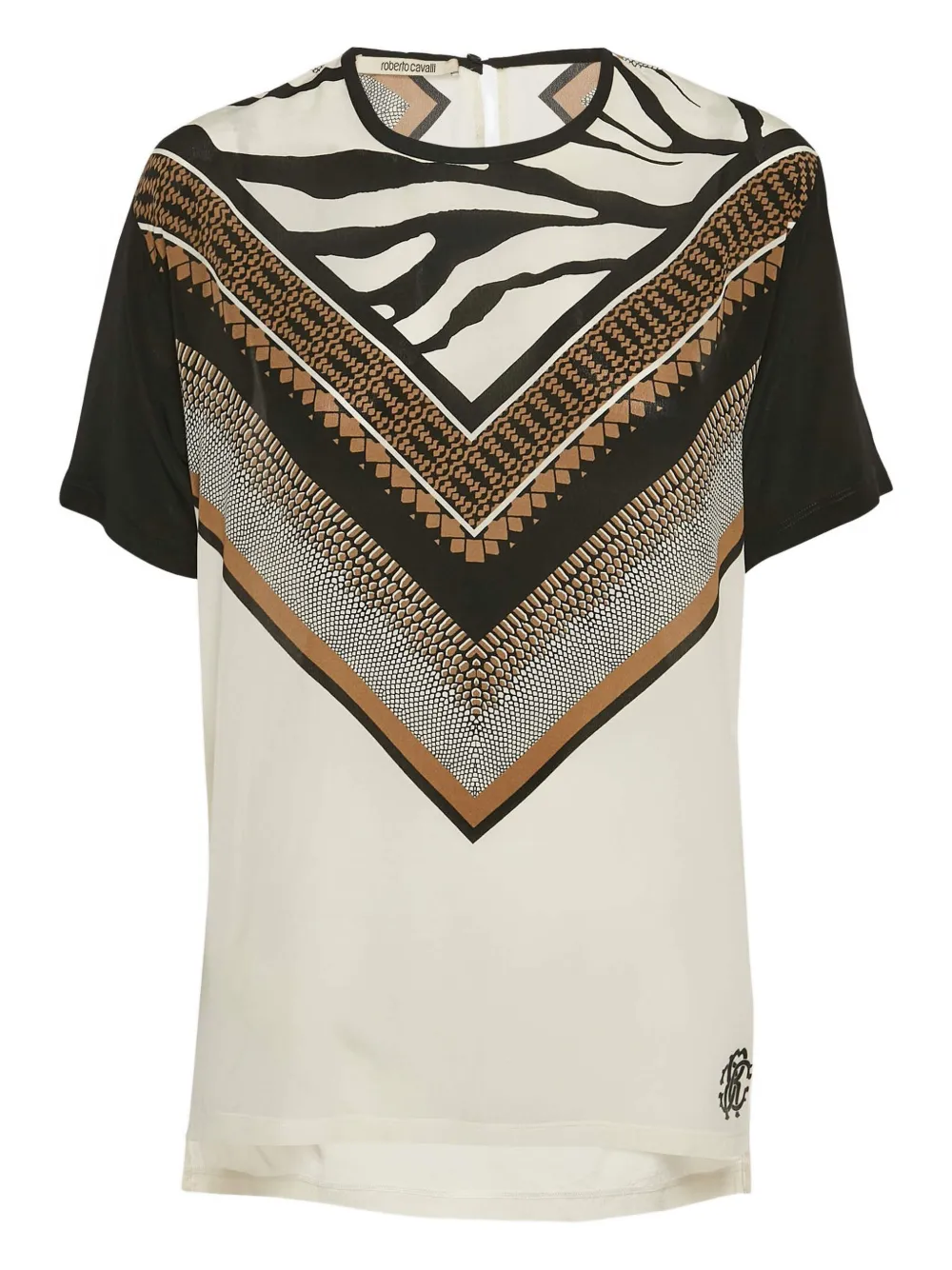 Roberto Cavalli Vintage crew-neck silk t-shirt | White | Image 1