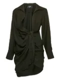 Jacquemus Pre-Owned draped neckline dress - Black