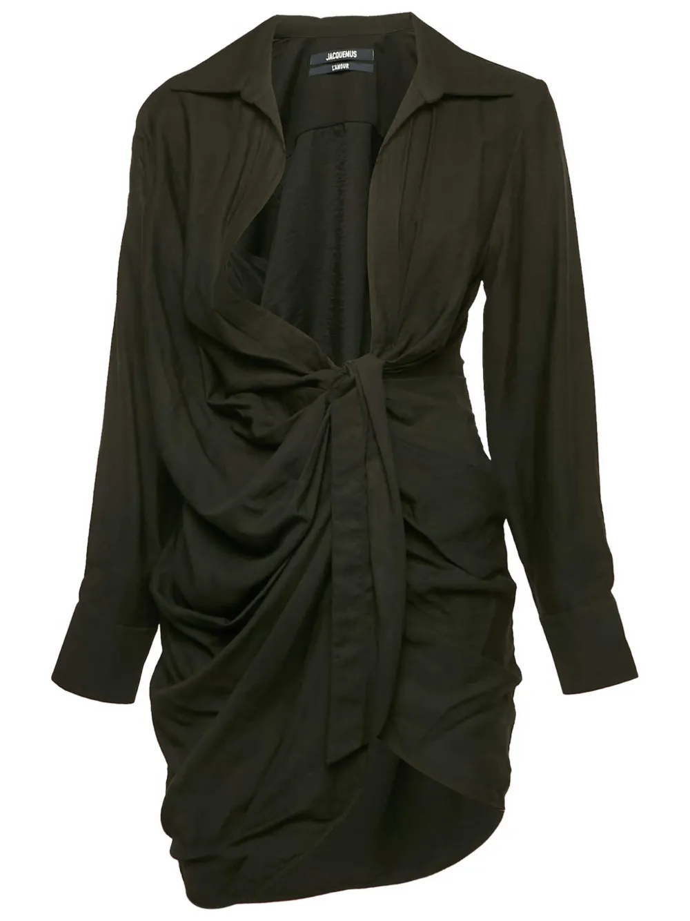 Jacquemus Pre-Owned Jurk met gedrapeerde hals - Zwart