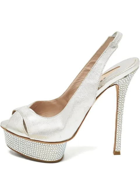 Le Silla crystal slingback platform sandal