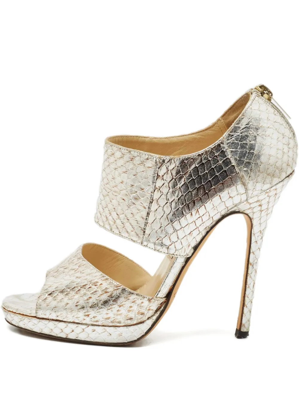Jimmy Choo Pre-Owned 120mm Private python heeled pumps | Silver | Image 1