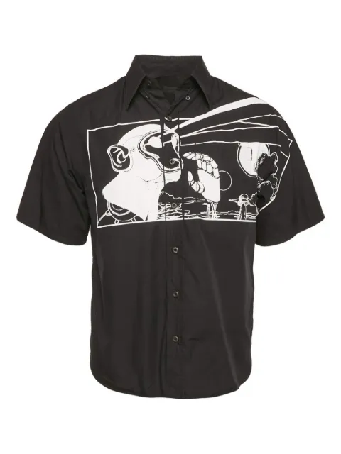 Prada Pre-Owned 2023 printed poplin shirt