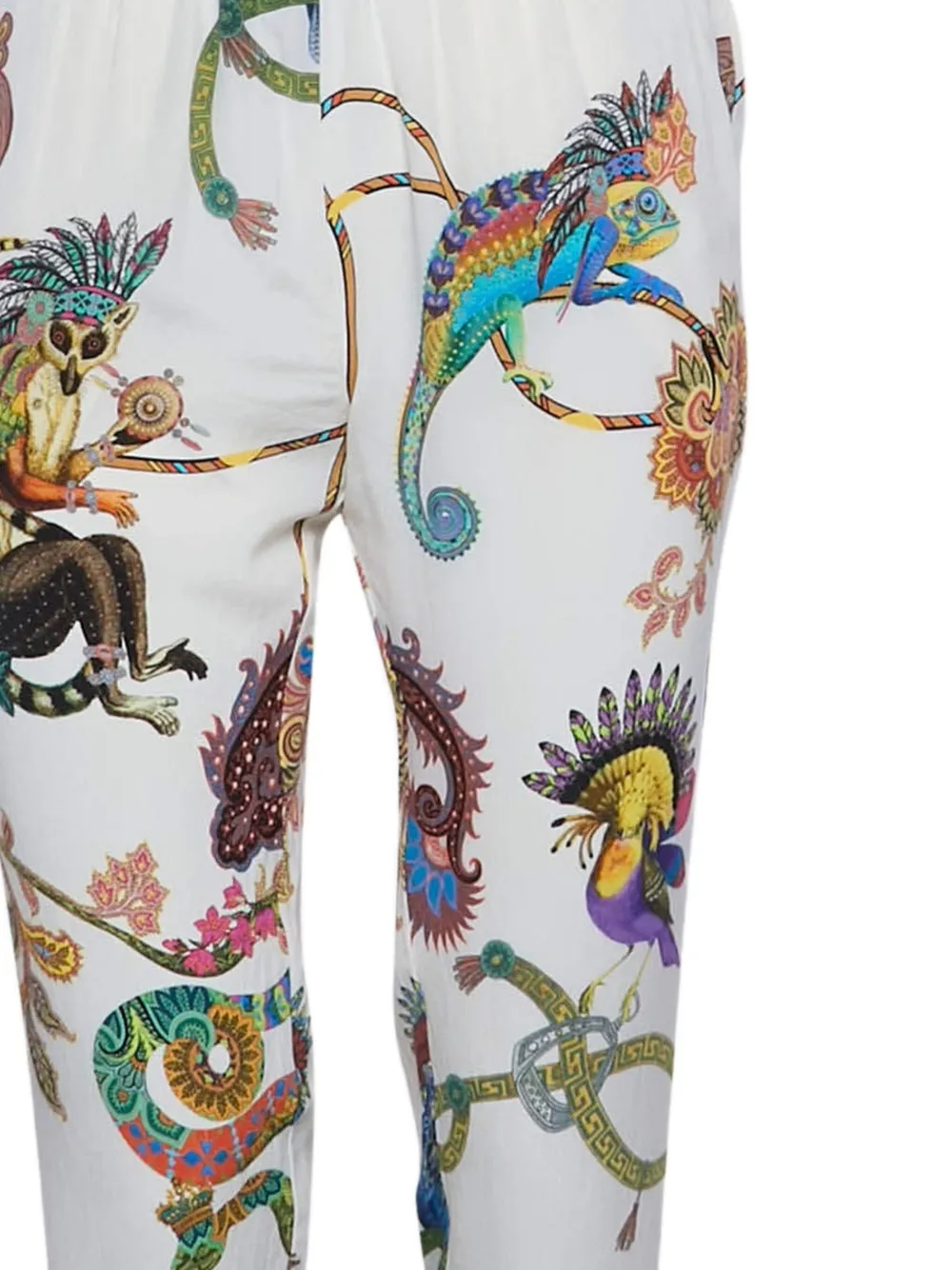 Etro Pre-Owned 2024 Capri broek met paisley-print - Wit