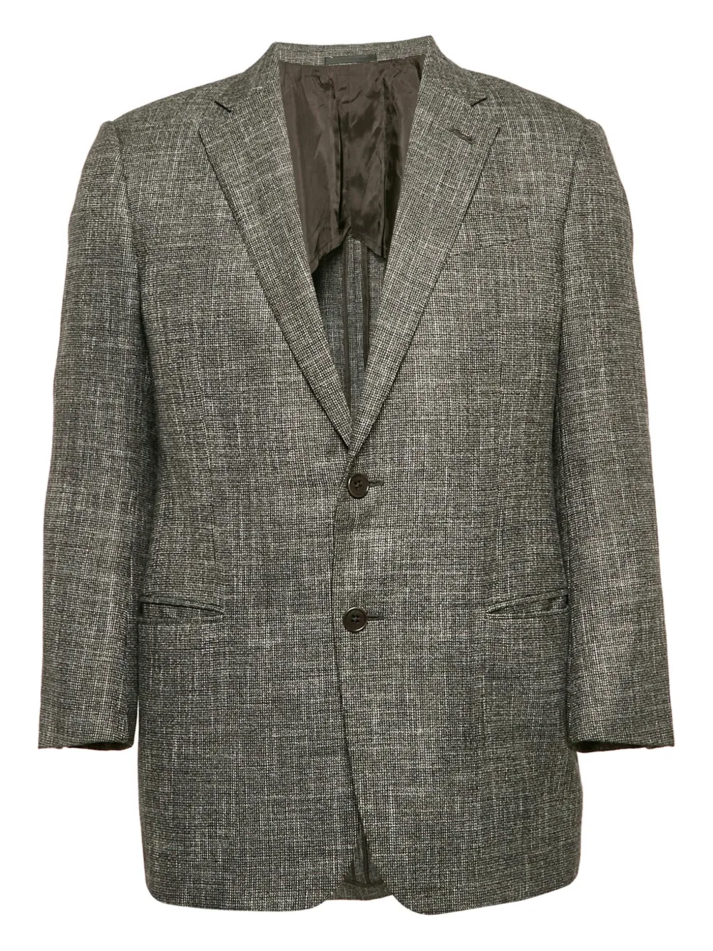 Armani Vintage single-breasted textured blazer | Grey | Image 1
