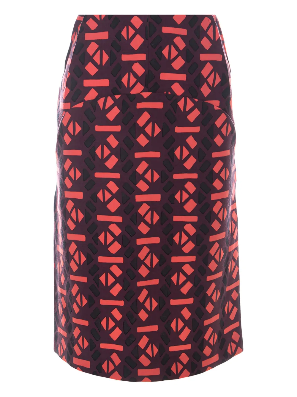 Marni Pre-Owned Rok met geometrisch patroon - Rood