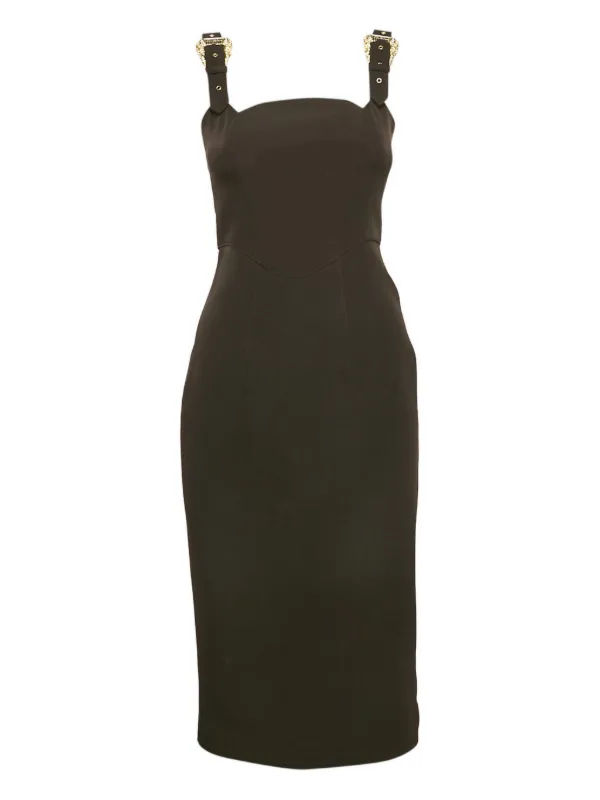 Versace Pre-Owned buckled-strap Dress | Brown