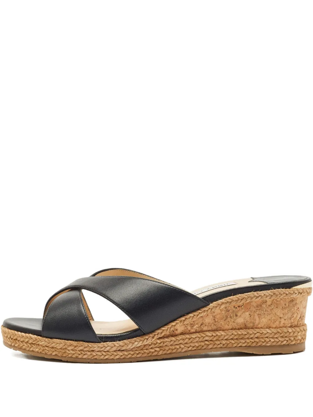 Jimmy Choo Pre-Owned Almer Wedge-Sandalen 60mm - Schwarz